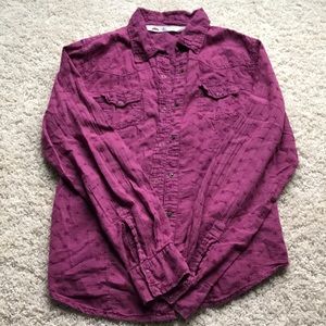 Button down western style shirt